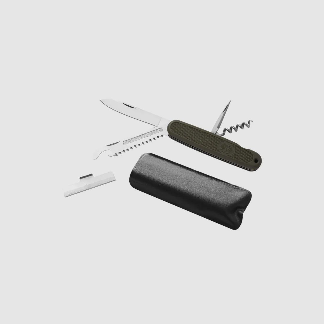 Bundeswehr Taschenmesser mit Hülle - Nachbau - Oliv