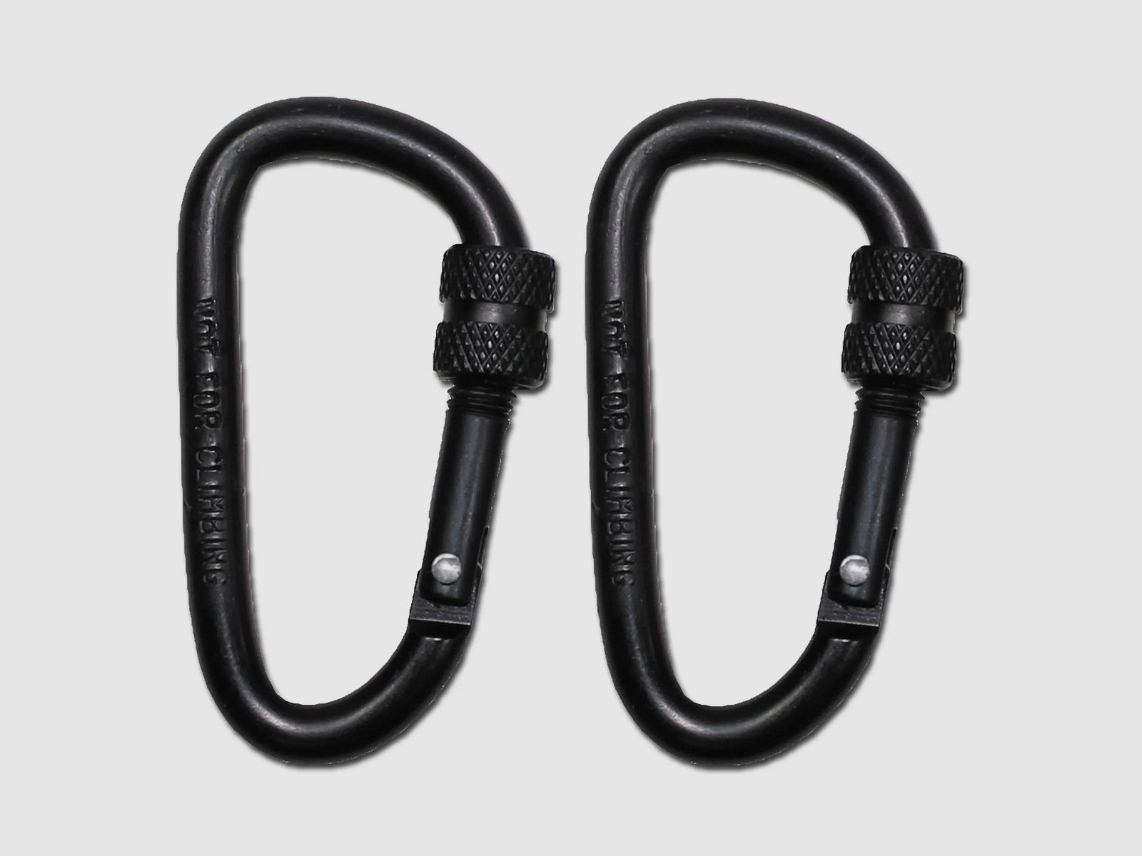 MFH MFH Karabiner Schraubverschluss 6 mm x 6 cm schwarz 2 Stk.