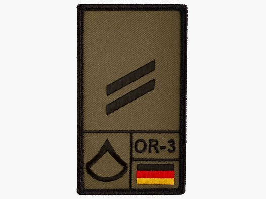 Café Viereck Rank Patch Obergefreiter