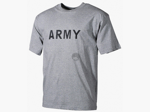 Camiseta, impresa, "Ejército", gris - Talla: L
