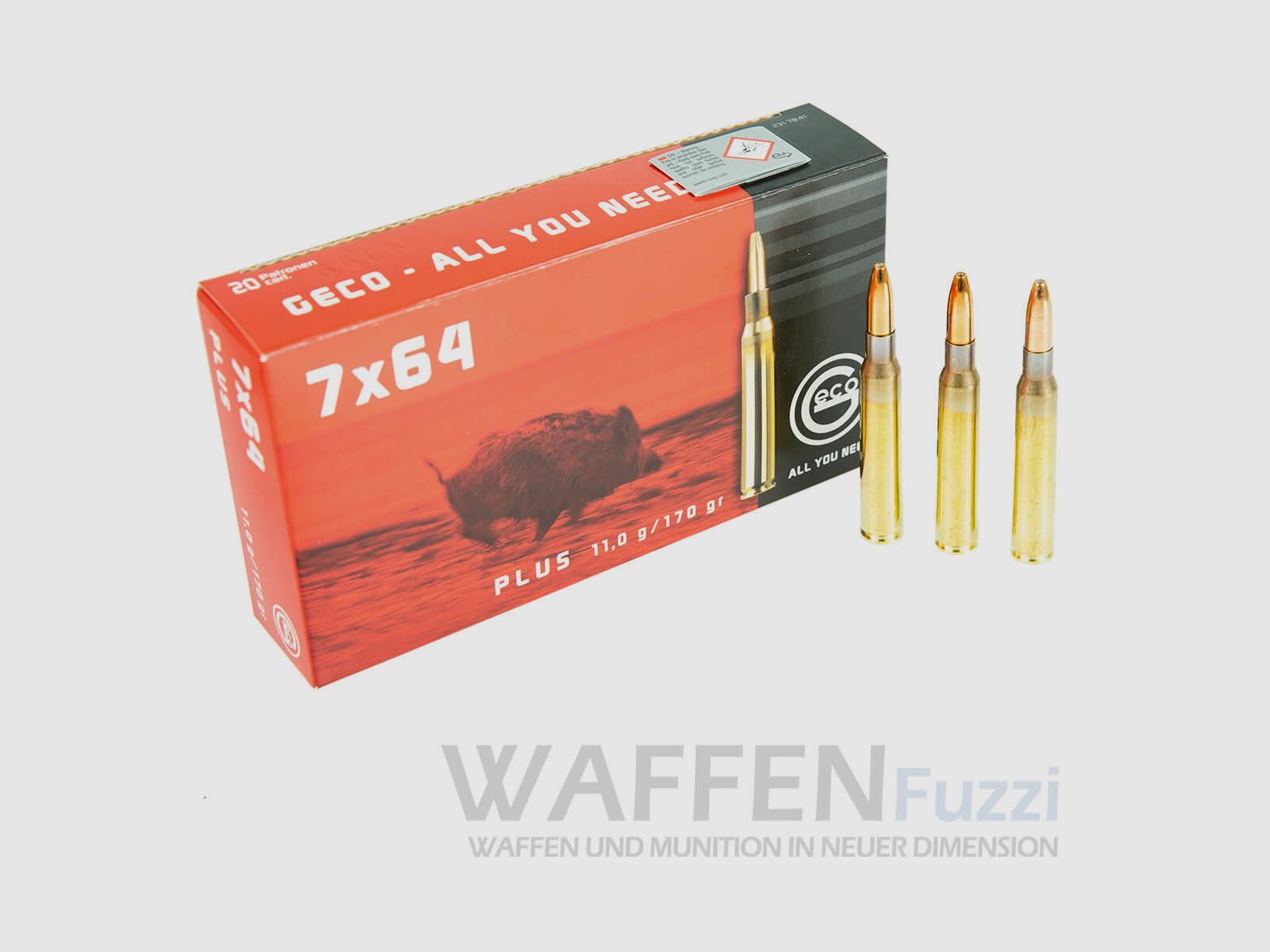 Geco Plus Kaliber 7x64 naboje myśliwskie 170g