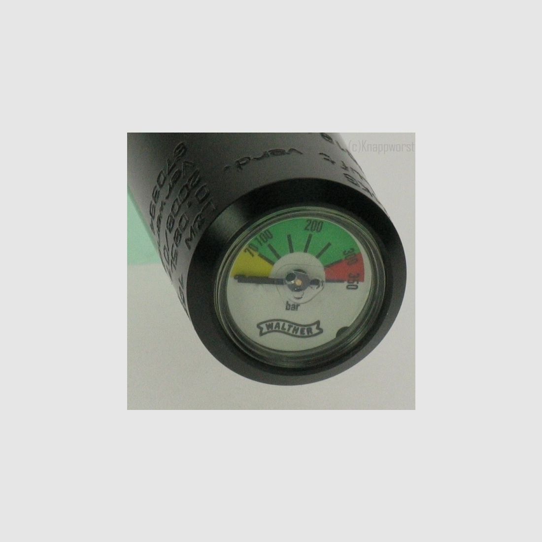 Compressed air cartridge Walther LG 300 bar long for support steel