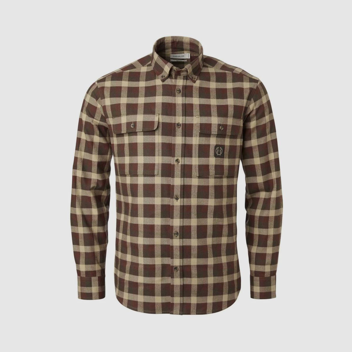 CHEVALIER Heron Flannel Shirt Men Holly Green Check