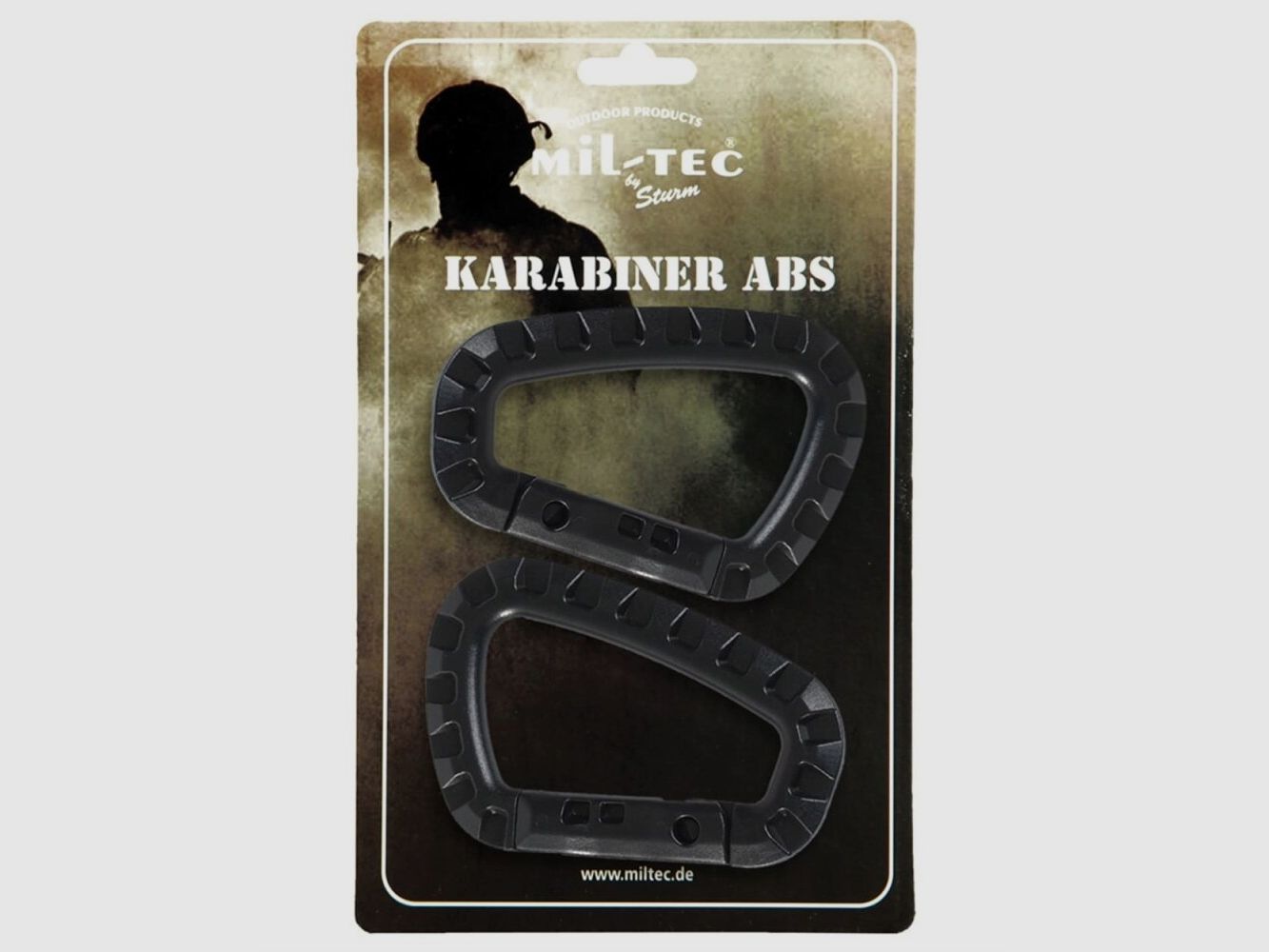 Taktischer Karabiner ABS Kunststoff 2er Set Schwarz