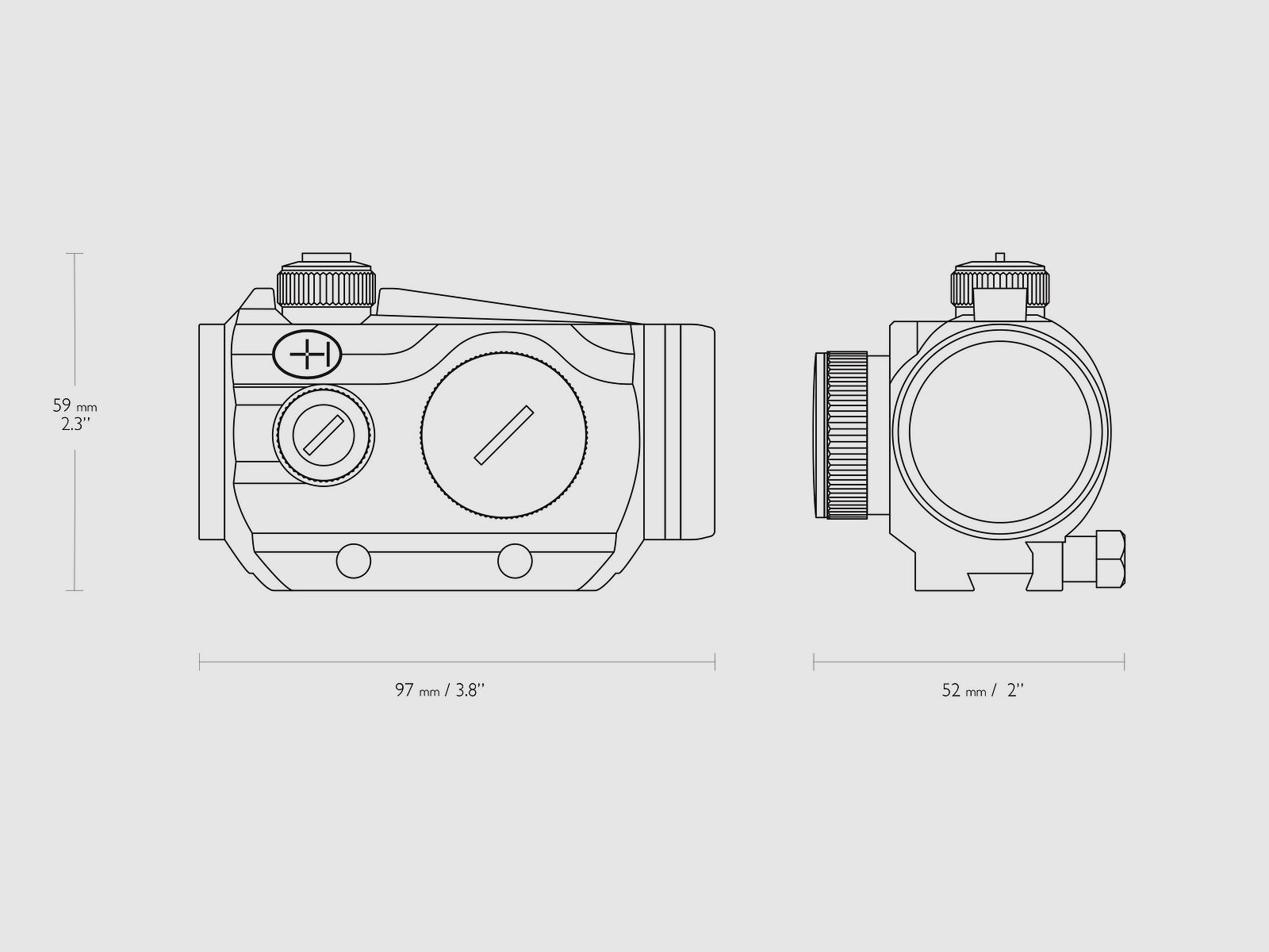 HAWKE Rotpunktvisier 12107 Vantage 1x30 9-11mm 3 MOA