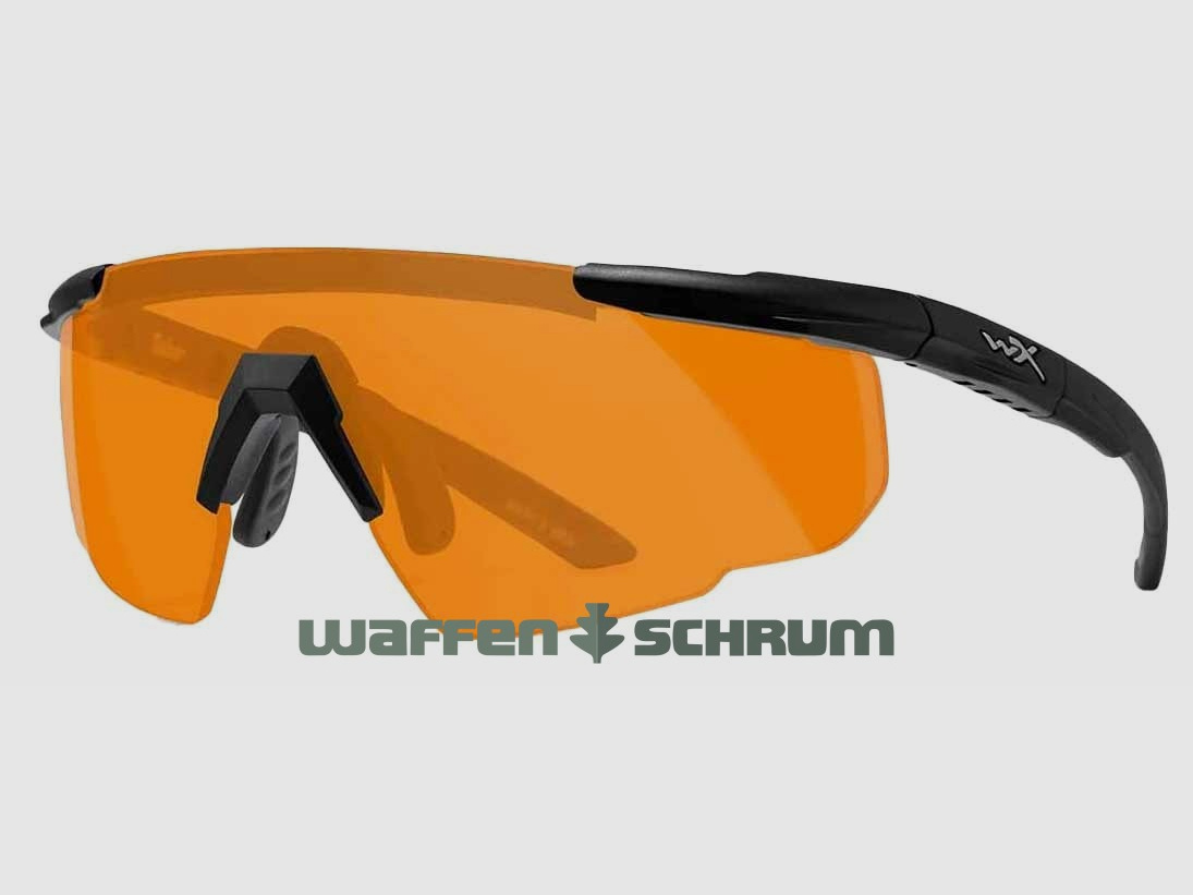Wiley X Schießbrille  Glas: helles orange: matt schwarz Saber Advanced
