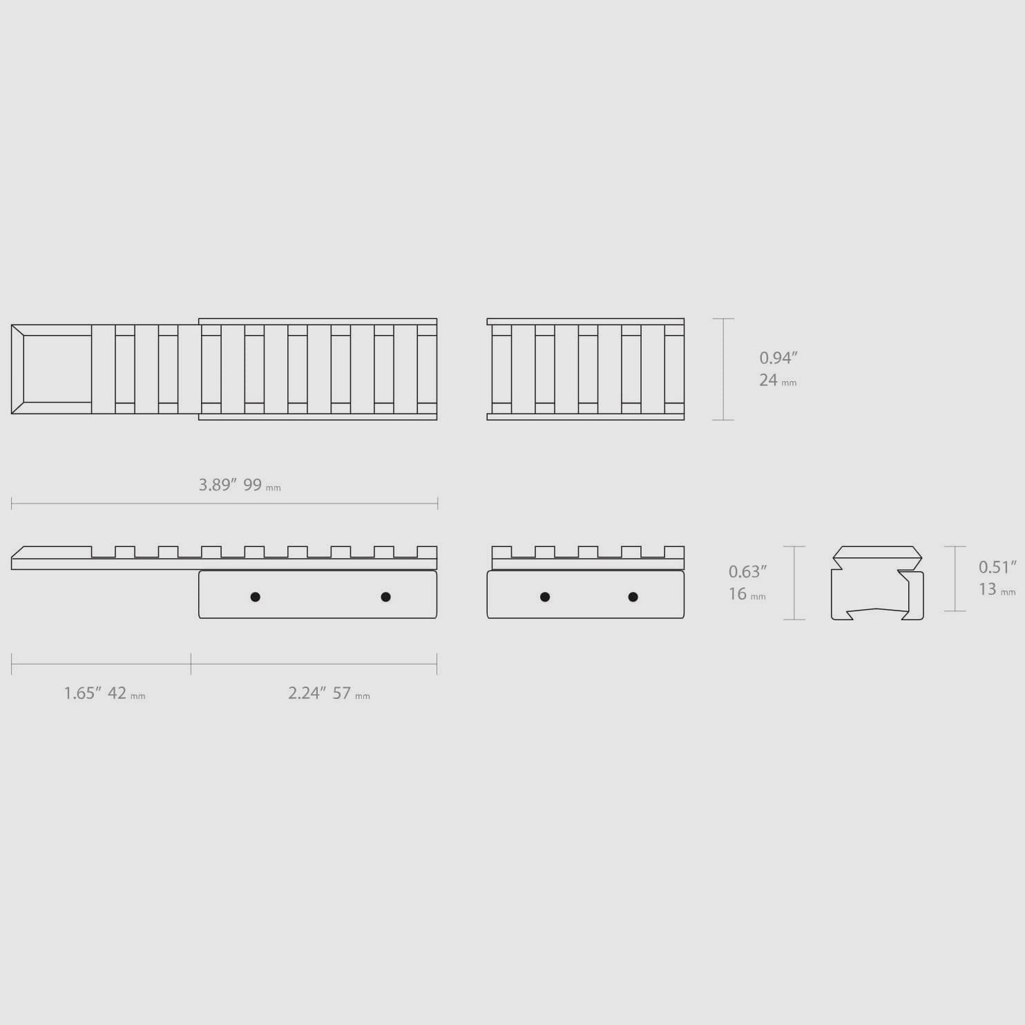 Hawke Aluminum Adapter Rail Two-Piece, image 2 of 2