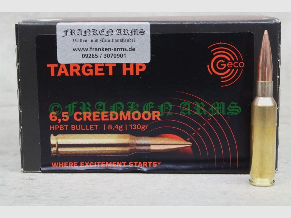 GECO Target HP 6,5 Creedmoor 130gt. 8,4g 50 Stück Staffelpreise