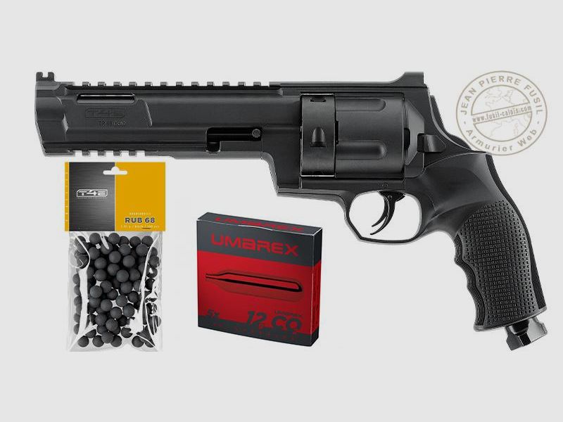 Pack CO2-Revolver mit Gummigeschossen T4E TR 68 Gen2 - Kal.68 (max. 16 Joules), Bild 1 von 8
