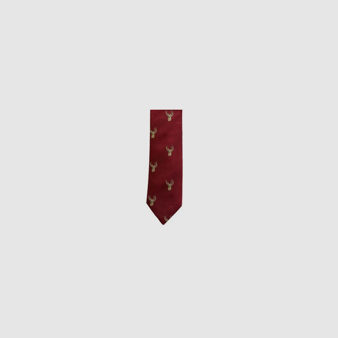 Lovergreen Krawatte Motiv Seidenkrawatte burgundererrot Hirsch