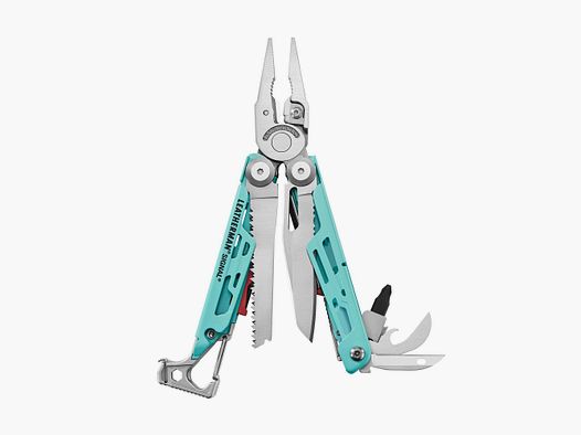 Leatherman SIGNAL Aqua en acier inoxydable, Molle Holster, Noir, L