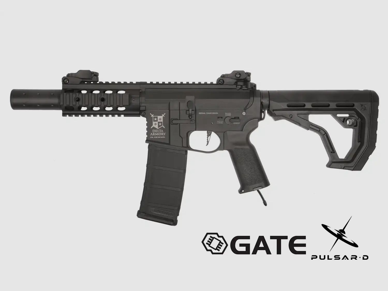 AR15 SilentOps CQB Bravo EAGLE Schwarz HPA Softair Gewehr Frei ab 18 Jahren | Delta Armory