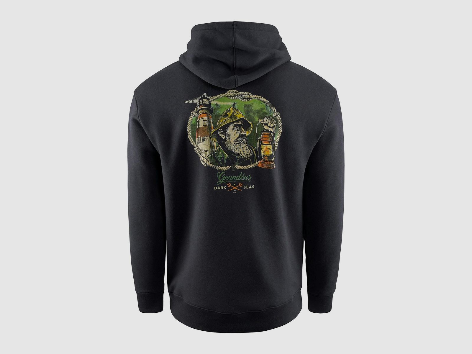 Grundens Dark Seas X Grundens Watchman Hoodie Mężczyźni Czarny XL
