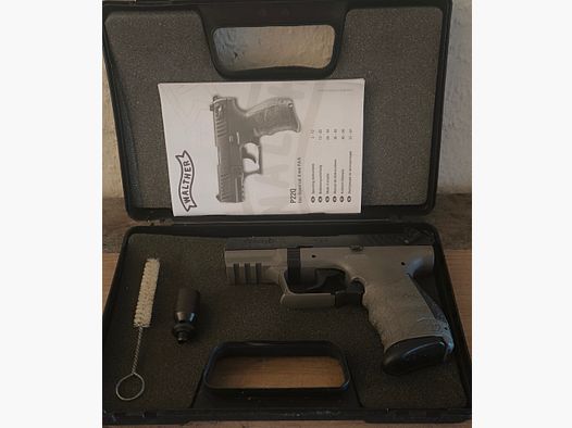 Gas & Schreckschuss Waffe -SRS 9mmPAK, Walther P22Q Sondermodell in Cerakote Meteor Gray, Ungeschossen, wie Neu!! 