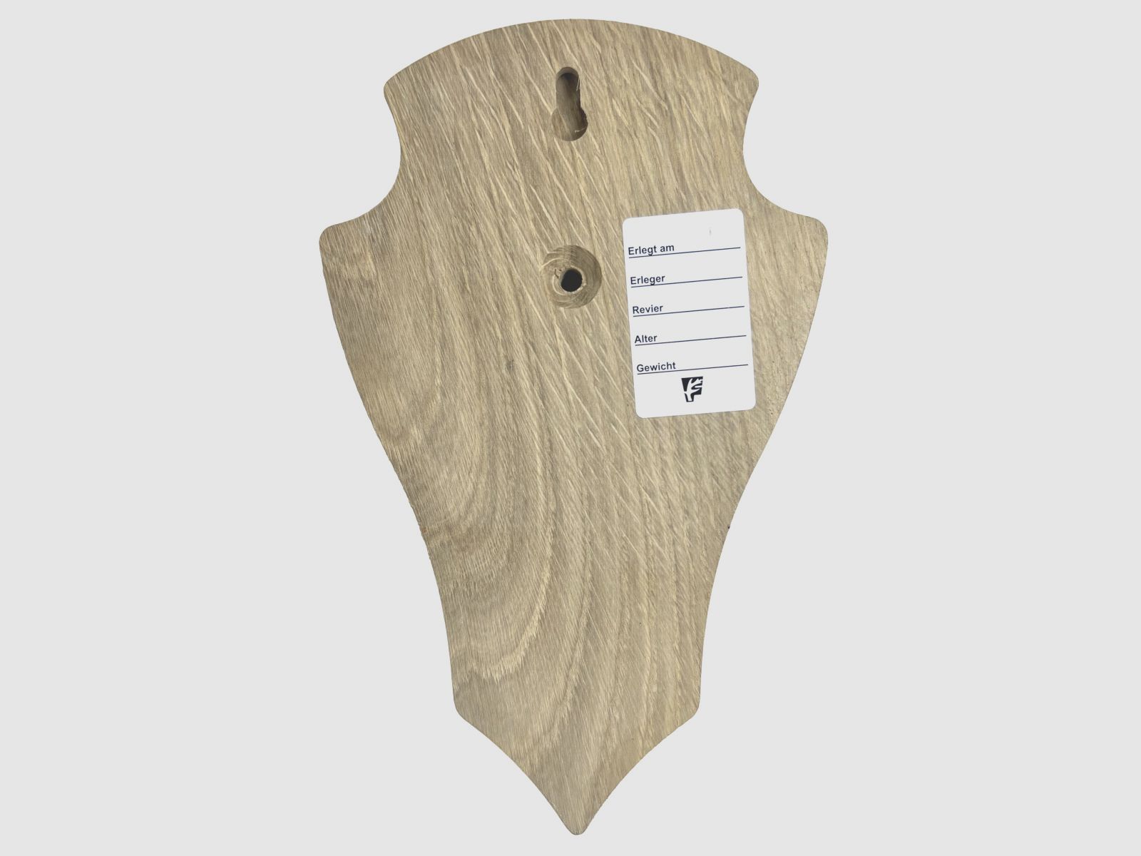 Horned board deer 18x11 cm light pointed or pine compartment