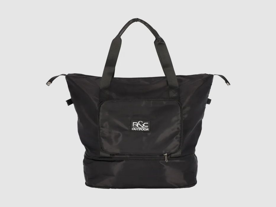 Bolsa de viaje negra plegable