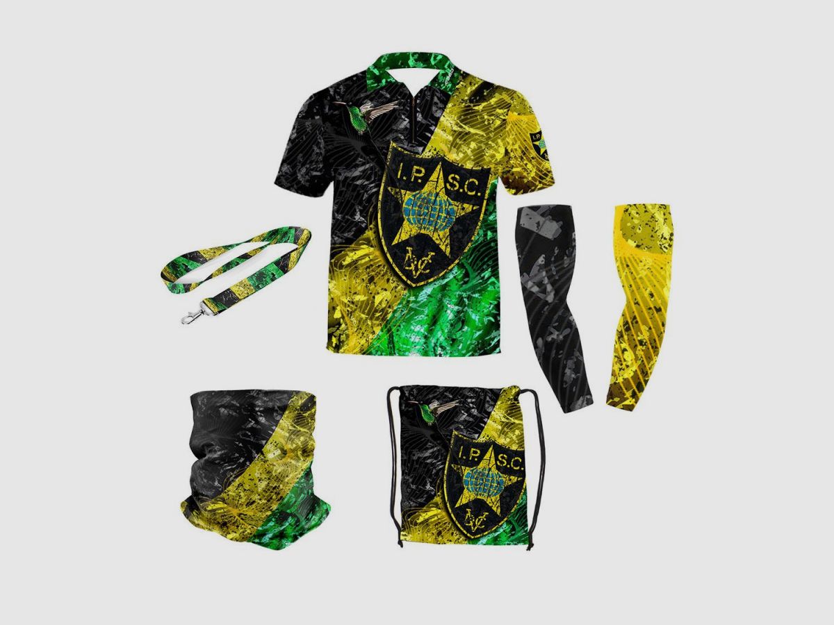 DED Sportswear Set IPSC Jamaika-Thema, Größe: 7XL, Benutzerdefinierter Name: Mit Benutzerdefiniertem Namen, Bild 1 von 3