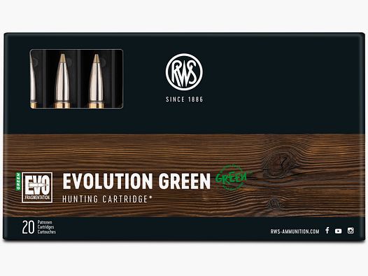 RWS 6,5Crd. EVO Green 6,0g Bleifreie Büchsenpatronen