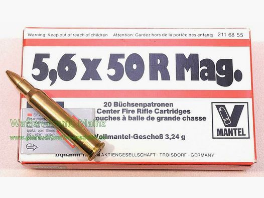 RWS (WZd.Fa.Rottweil) cartucce per fucile 5,6x50R Mag