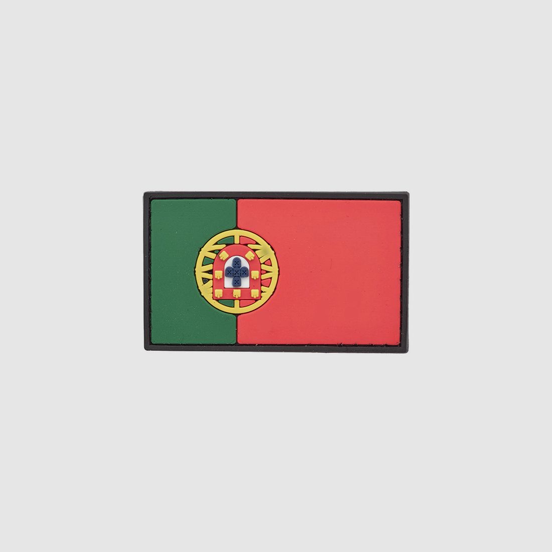 PVC Patch Portugese Vlag 3x5cm met Klittenbandsluiting, afbeelding 1 van 3
