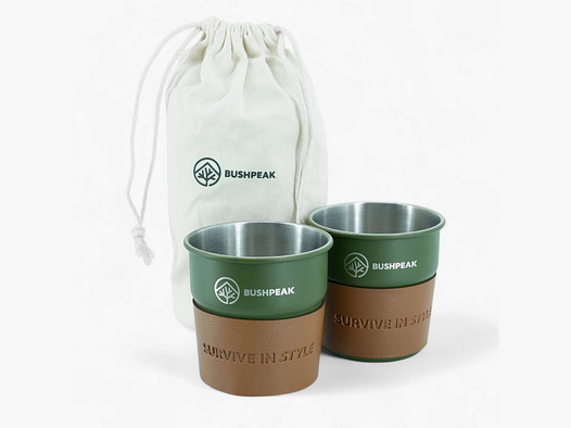 Set de 2 tazas de acero inoxidable Bushpeak
