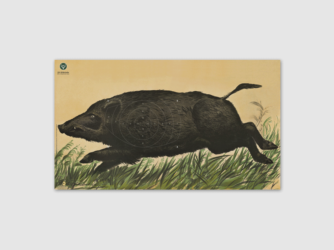DJV-Wildscheibe Nr. 5 (Flüchtiger Überläufer links, 50m)