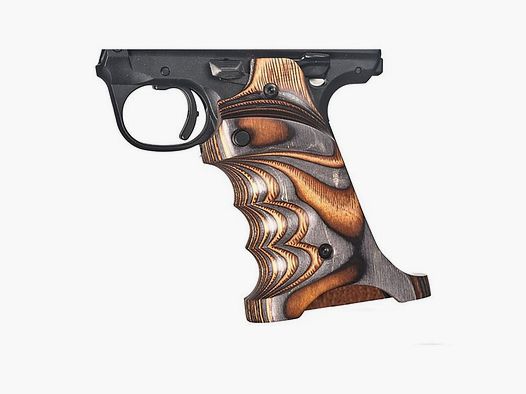VOLQUARTSEN LAMINATE VOLQUARTSEN LAMINATED GRIPS FOR RUGER MARK IV 22/45 BROWN & GRAY