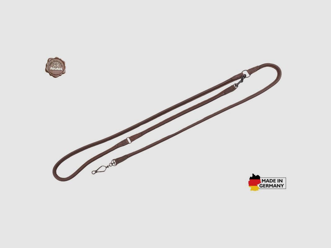 AKAH Umhängeleine aus Elchleder 185 cm