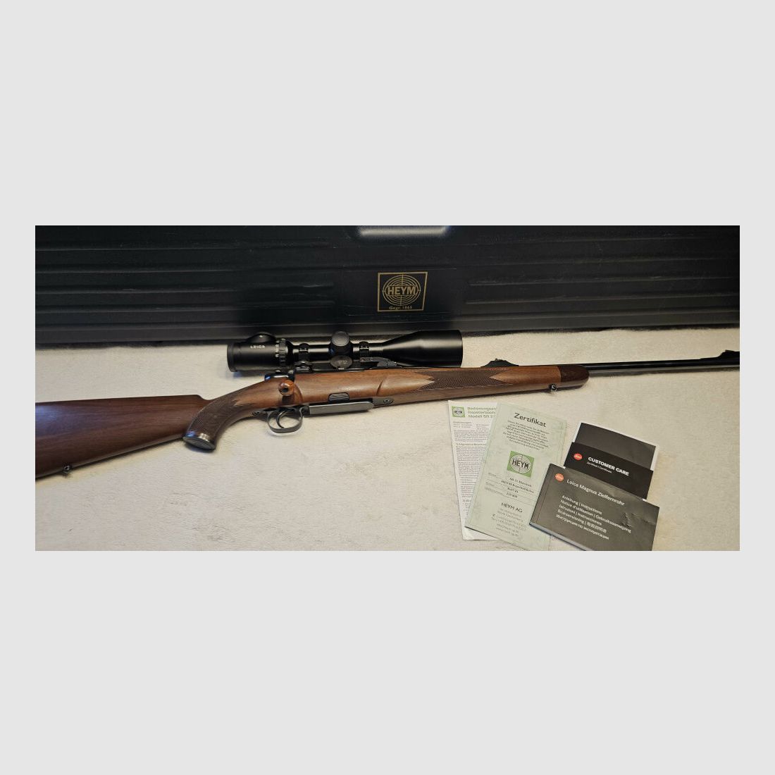 Heym SR21 avec Leica Magnus 2,4–16×56i