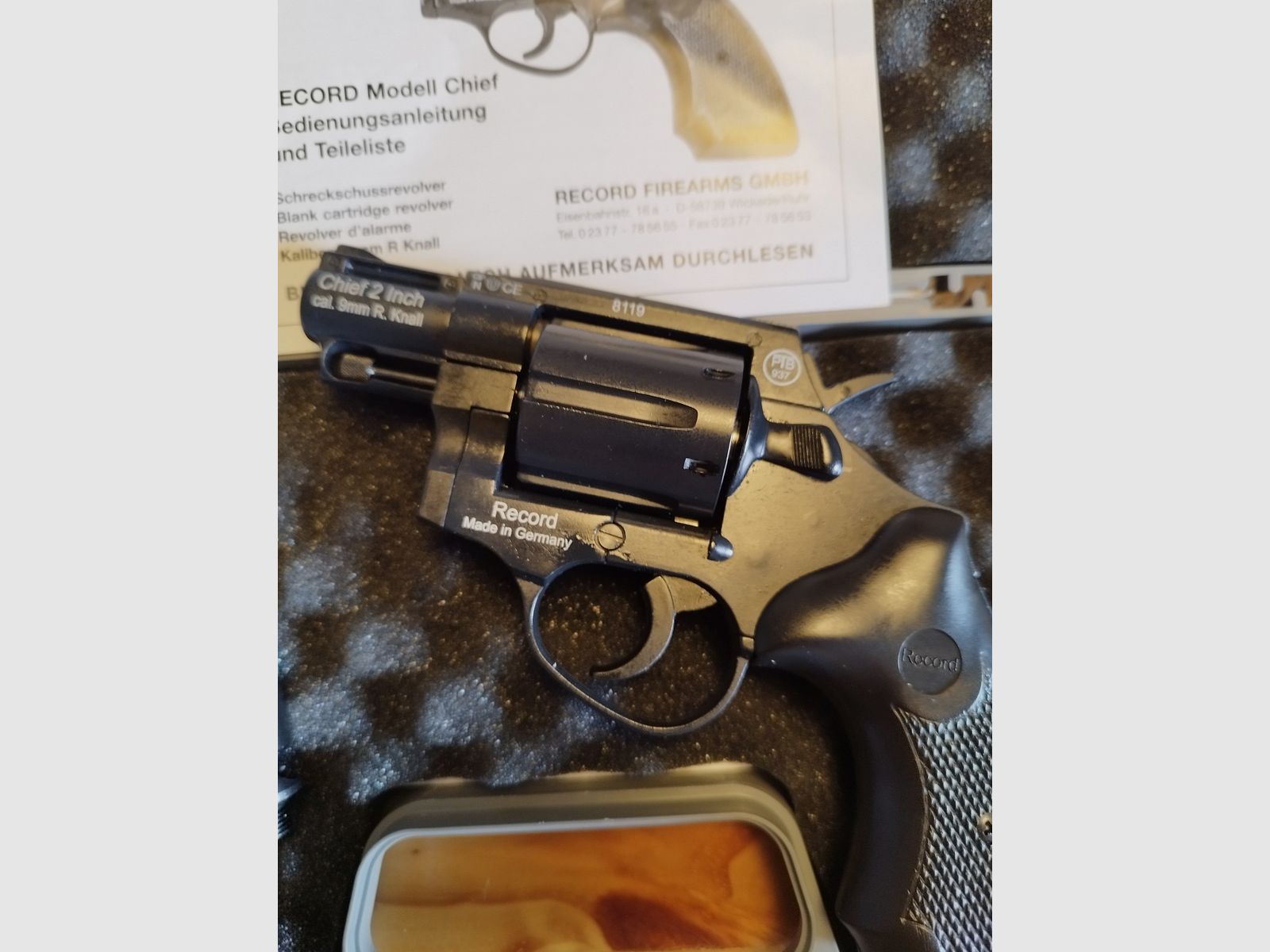 Record Chief 2" Schreckschuss Revolver Kaliber 9mm R.K Set Angebot !!Neuware!!