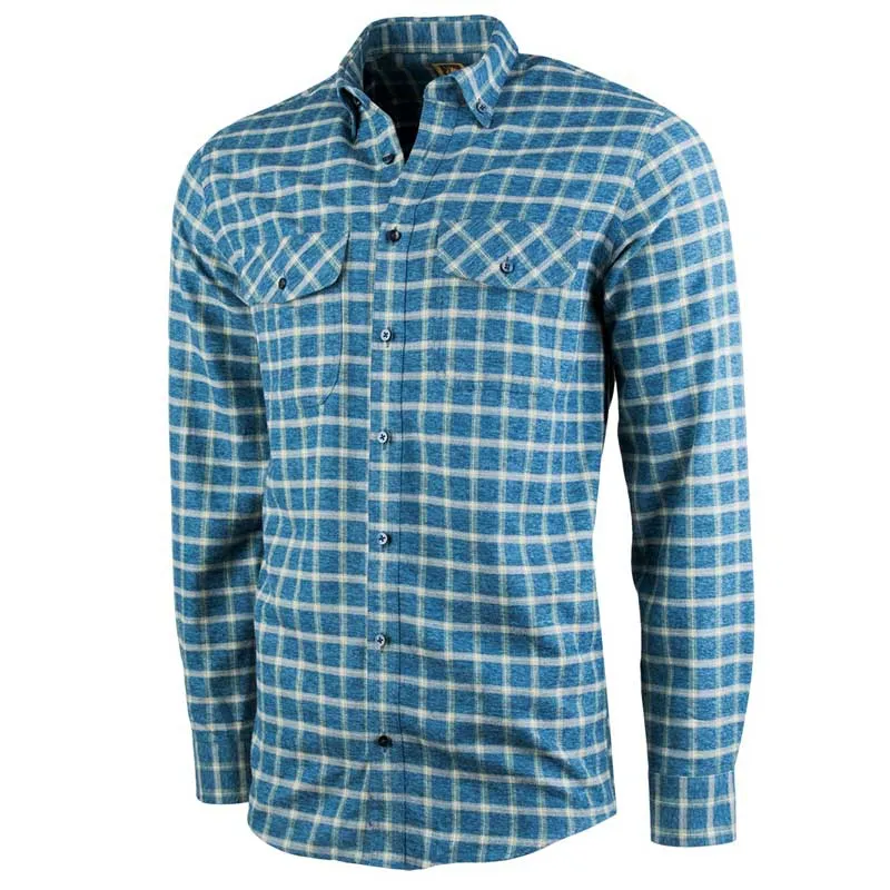 TAGART - Flanelowa koszula w kratę FERN BLUE w kolorze niebieskim - regular