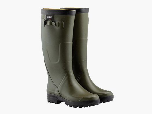 Bottes de Chasse Aigle Benyl Kaki - Mollet XL - Confort et Protection Optimale - Adaptées aux Terrains Humides