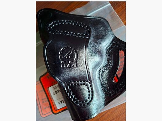 Leather holster right black for RUGER GP100 / S&W K & L Frame revolver + Weihrauch HW 357 Hunter 3