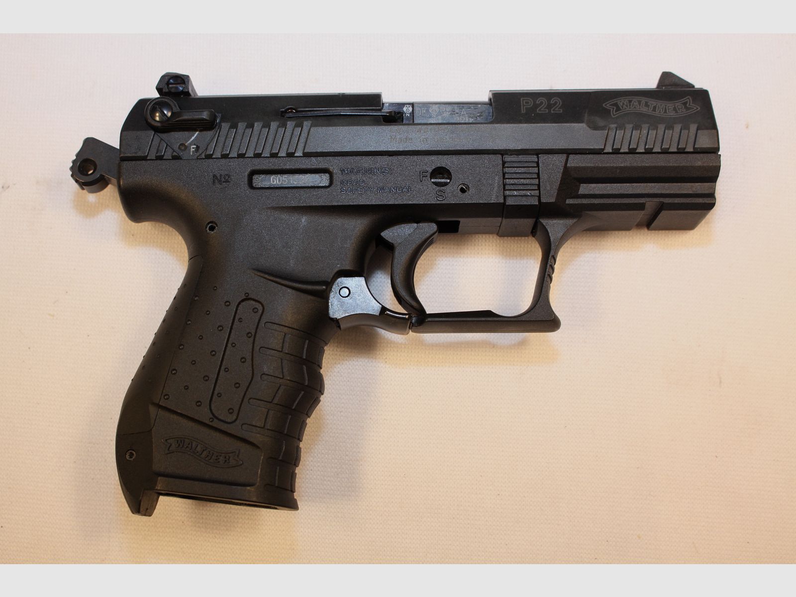 Walther P22 im Kaliber .22lr - ohne Magazin.