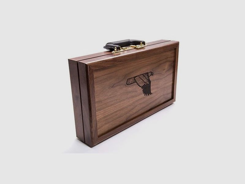 Scatola in legno noce Presentazione Desert Eagle