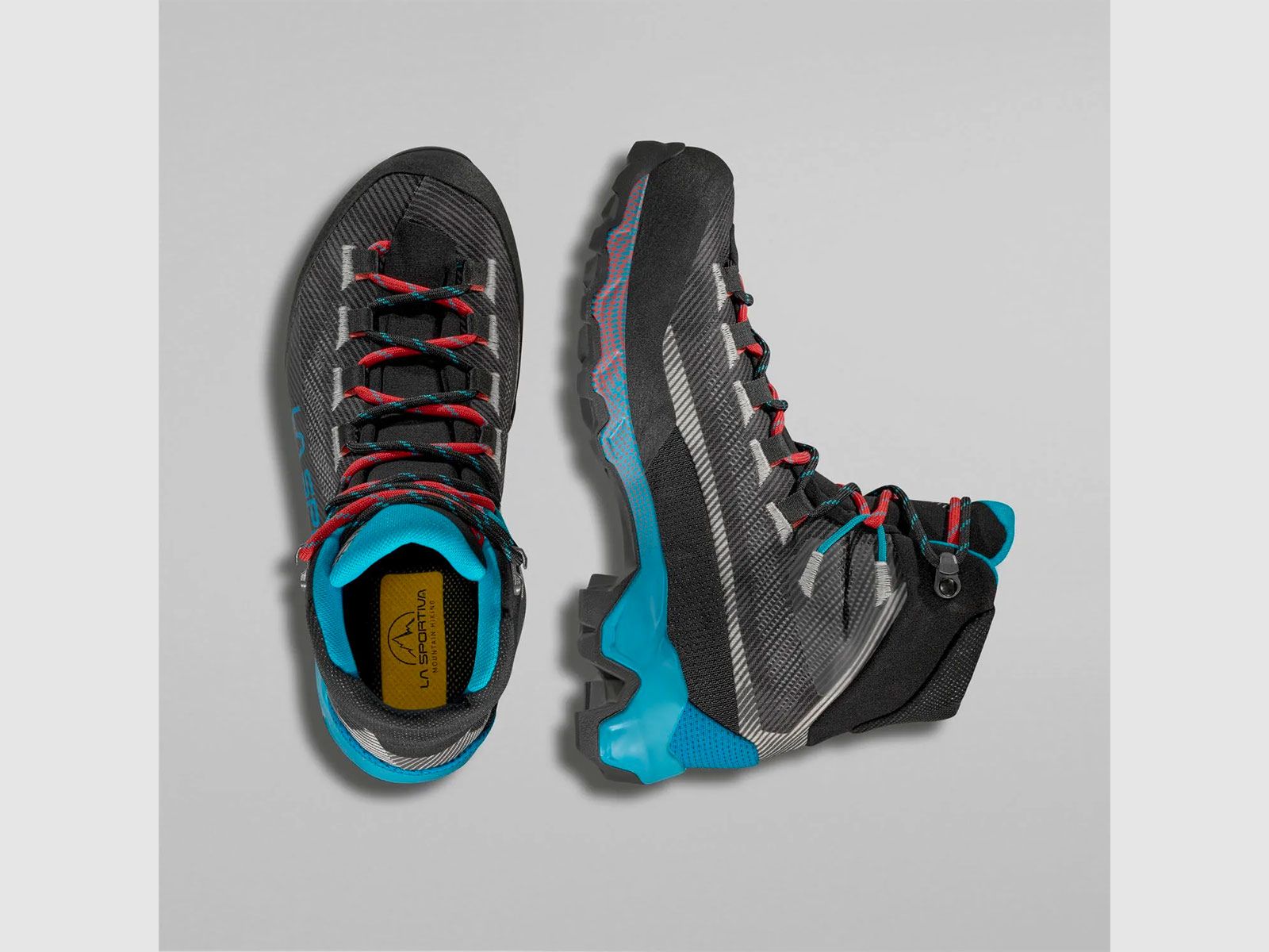BOOTS – WOMEN – LA SPORTIVA – AEQUILIBRIUM HIKE GTX Carbon/Malibu Blue, image 3 of 5