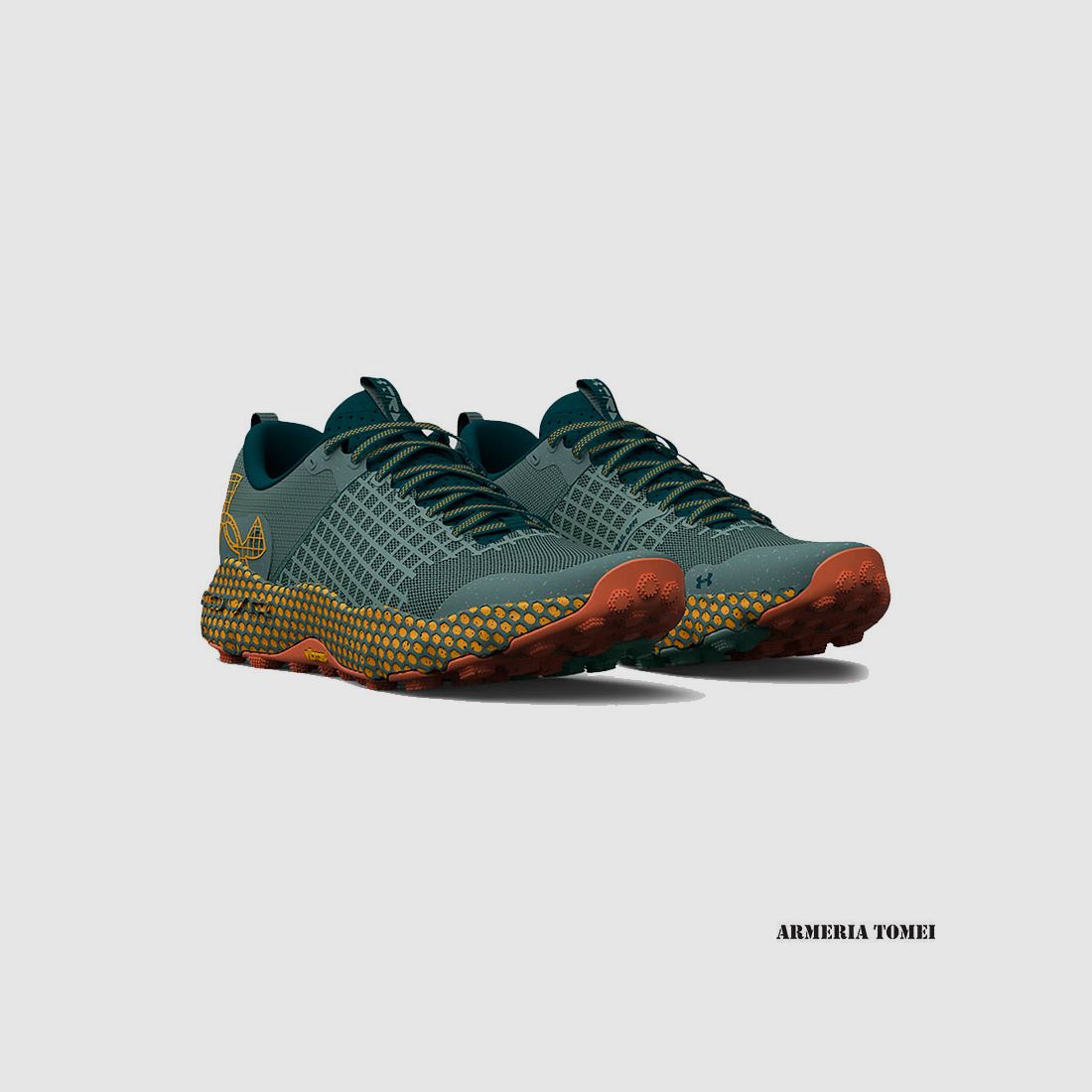 UNDER ARMOUR – UNISEX – UA HOVR™ DS RIDGE TRAIL Fresco Green / Orange Ice – 301, zdjęcie 4 z 5