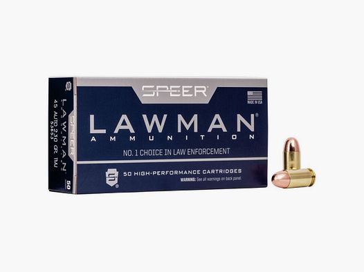 45ACP Speer Lawman Clean-Fire 230gr TMJ VE50