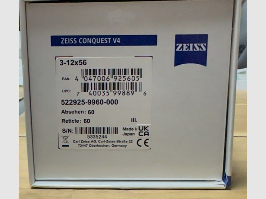 Zielfernrohr Zeiss Conquest V4 3-12 x 56 
