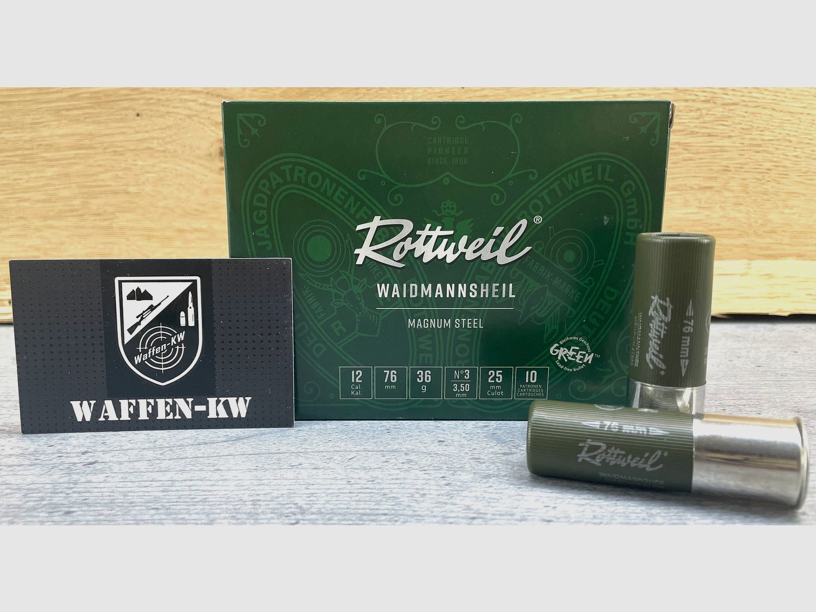 Rottweil 2431735 Waidmannsheil Steel Magnum Steel12/76 36g 3,50 mm 10St.