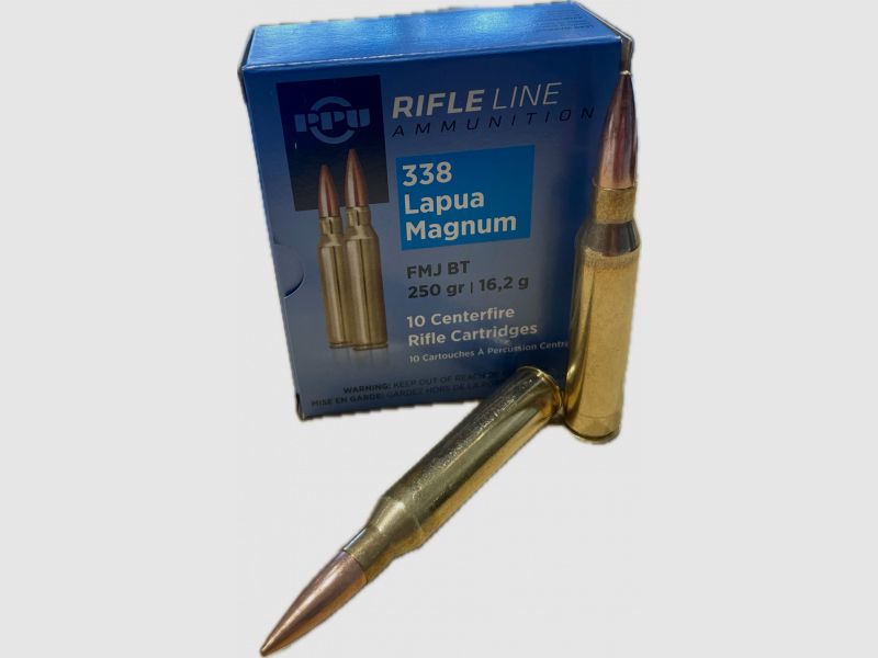 PPU MATCH 338 LAPUA MAG. 250GRS. FMJ - 10 PATRONEN