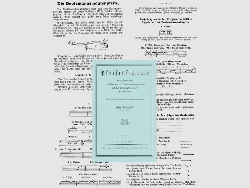 Nachdruck Kriegsmarine Vorschrift Pfeifensignale von 1941