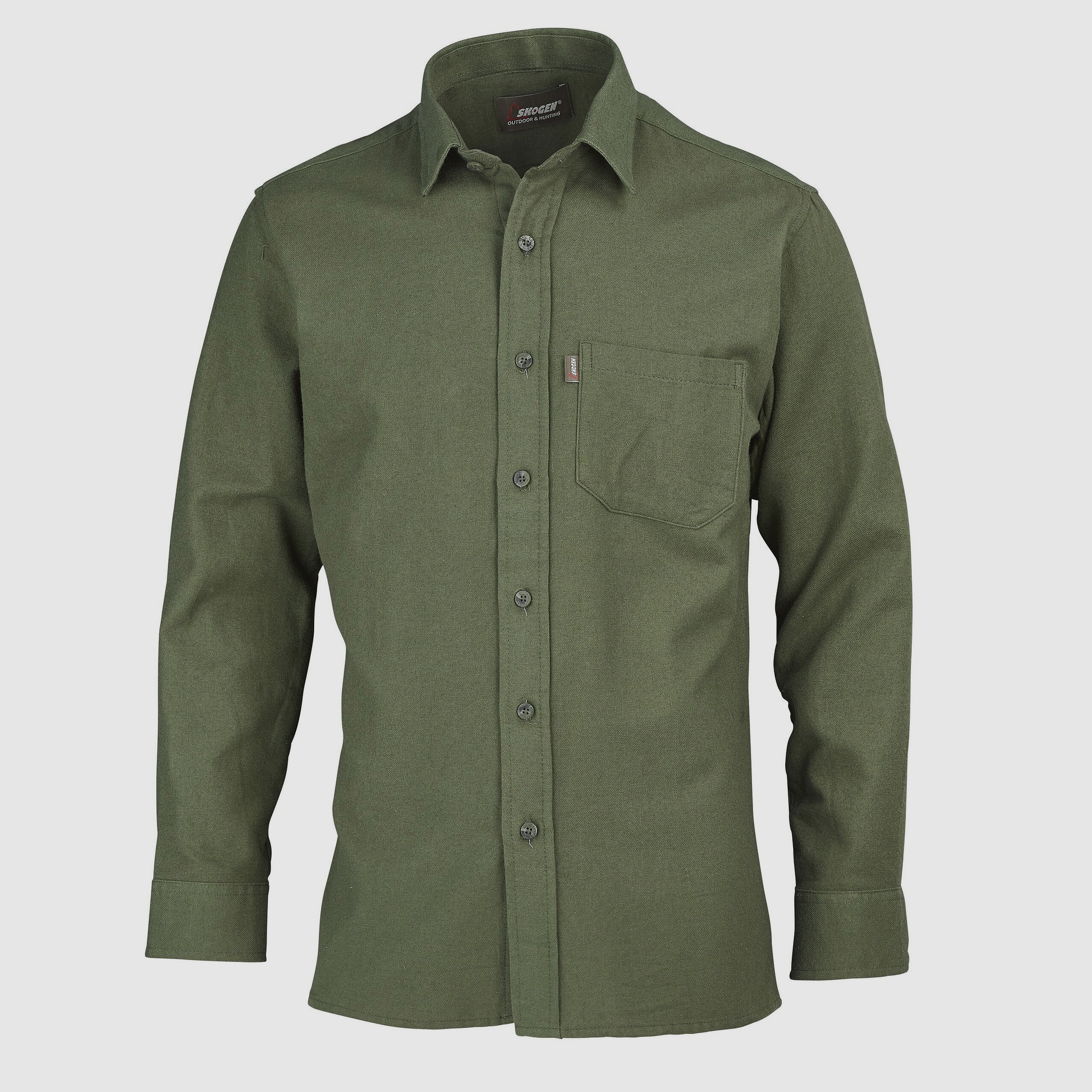 Skogen Camisa de Manga Larga Basic Flanela