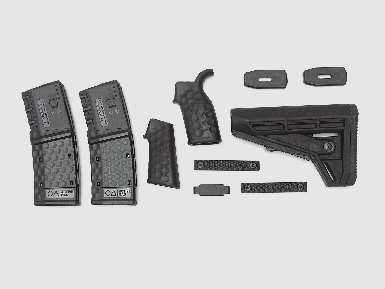 Bundle, OA M4 stock, Triggerguard, Grip L/M, M-LOK cover, OA-ActiveMag – 6 Farben, Bild 1 von 12