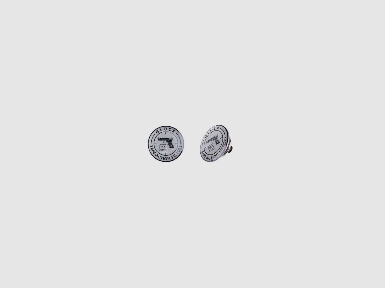 Glock Pin "SAFE ACTION PISTOLS" - Silver/Black - approx. 17 mm