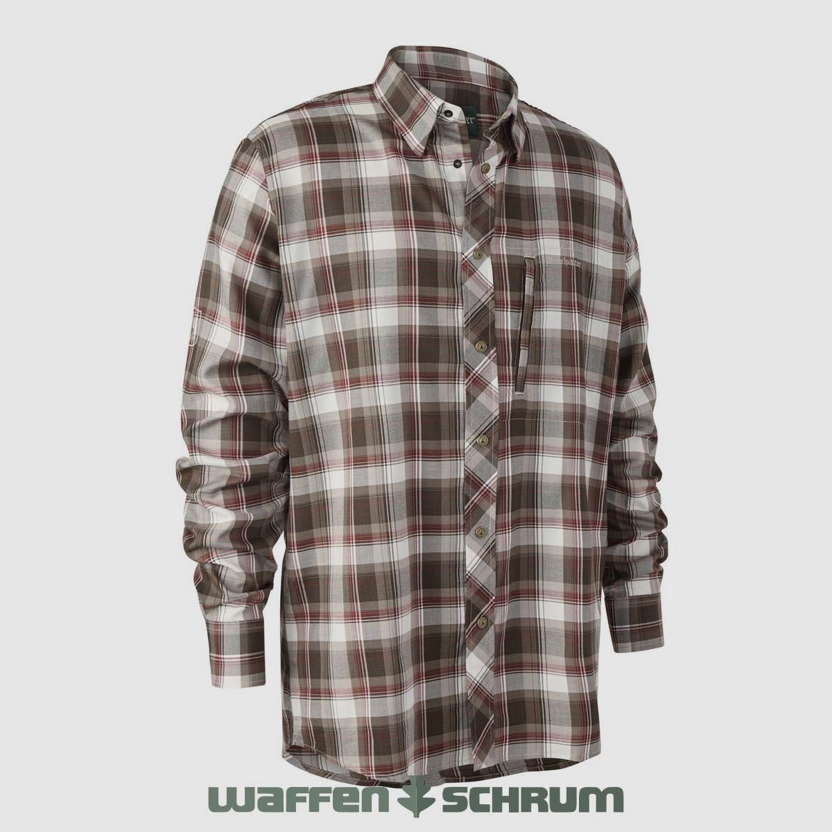 Chemise Deerhunter Silas à carreaux marron