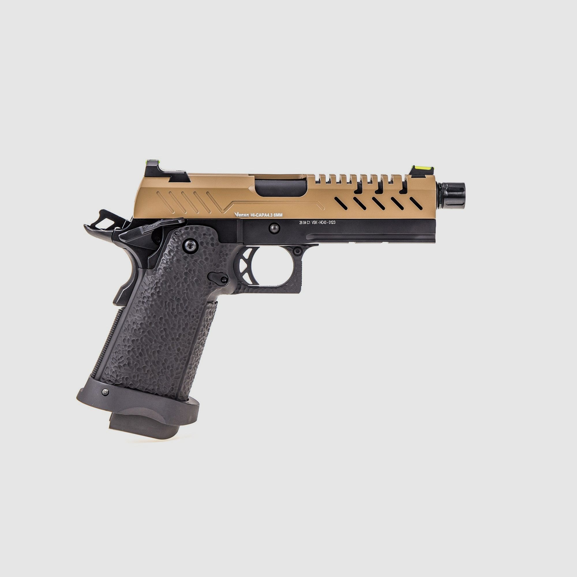 GAS GBB REPLIKAT HI-CAPA 4.3 SCHWARZ / TAN 0,9J, Bild 3 von 4