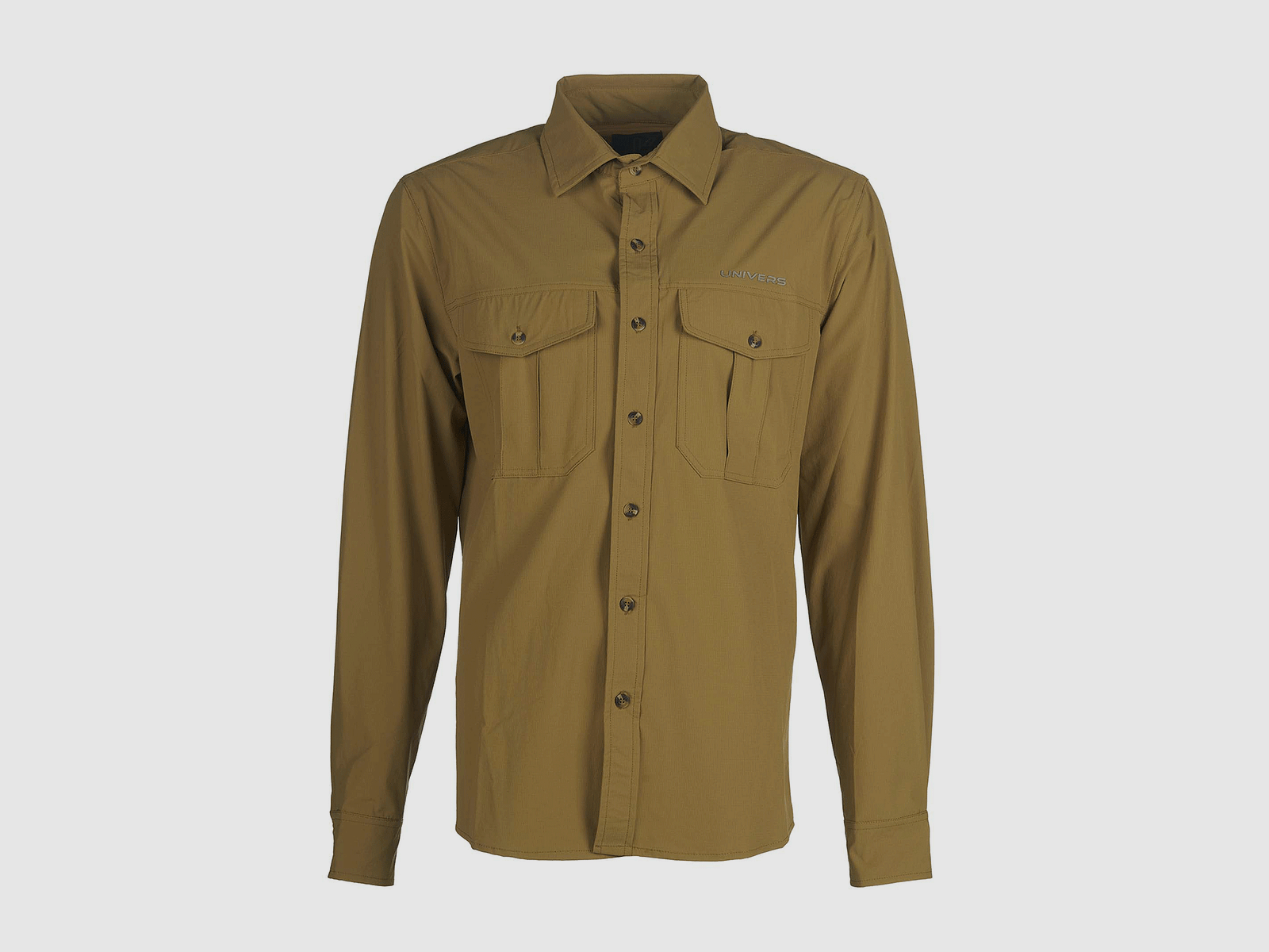 UNIVERS – PINZOLO 4-WAY STRETCH SHIRT CAMMELLO, afbeelding 1 van 5