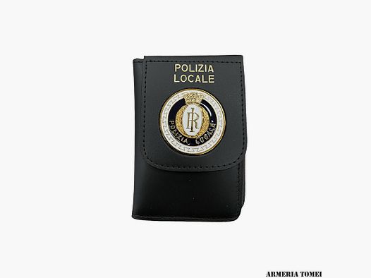 Leather Wallet Local Police with Badge