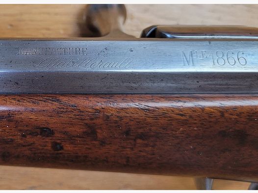 Superbo Fucile Chassepot modello 1866 – 2° Tipo – Fabbricazione febbraio 1872 – Châtellerault – Numero di serie completo tranne la bacchetta – Emblema leggibile – Magnifico canna – Condizione premium – TBE++